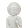 Enlightened Meditating Divine Buddha Statue | White Resin | 14’’ BM335561