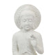 Enlightened Meditating Divine Buddha Statue | White Resin | 14’’ BM335561