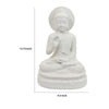 Enlightened Meditating Divine Buddha Statue | White Resin | 14’’ BM335561