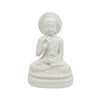 Enlightened Meditating Divine Buddha Statue | White Resin | 14"