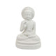 Enlightened Meditating Divine Buddha Statue | White Resin | 14"