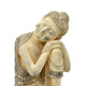 Decorative Resting Buddha Figurine | Antique Beige Resin | 14’’ BM335566
