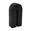 Modern Decorative Arch Sculpture in Matte Black Solid Marble | 8"