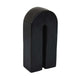Modern Decorative Arch Sculpture in Matte Black Solid Marble | 8"