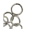 Abstract Interlinked Ring Sculpture w Black Base | 15’’ Silver Metal BM335577