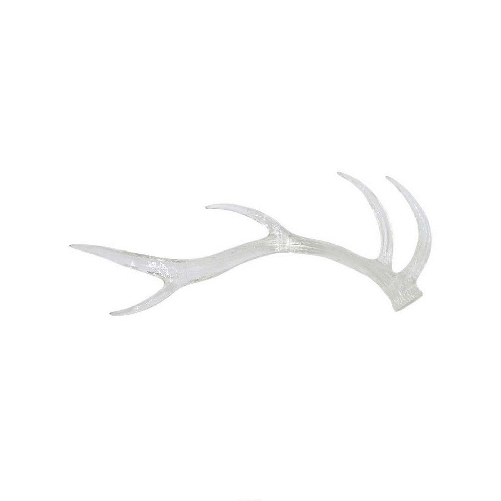 Decorative Antler Sculpture | Rustic Accent Rustic | 23" Clear Resin
