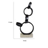 Lo Abstract Interlinked Ring Sculpture | Solid White Base Black Metal