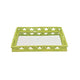 Aeny Accessory Tray with Mirror | 20" | Bamboo Look Lime Green Resin