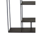 Ryl Storage Wall Rack | 30’’ Asymmetry Open Shelves | Black Metal BM335592