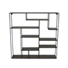 Ryl Storage Wall Rack | 30" Asymmetry Open Shelves | Black Metal