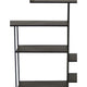 Ryl Storage Wall Rack | 30’’ Asymmetry Open Shelves | Black Metal BM335592