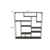 Ryl Storage Wall Rack | 30’’ Asymmetry Open Shelves | Black Metal BM335592