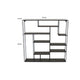 Ryl Storage Wall Rack | 30’’ Asymmetry Open Shelves | Black Metal BM335592