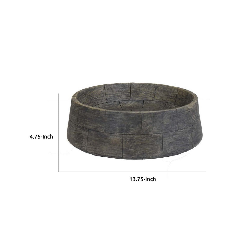 Rimy Large Accessory Bowl | 14’’ Charcoal Black and Gray Resin BM335596