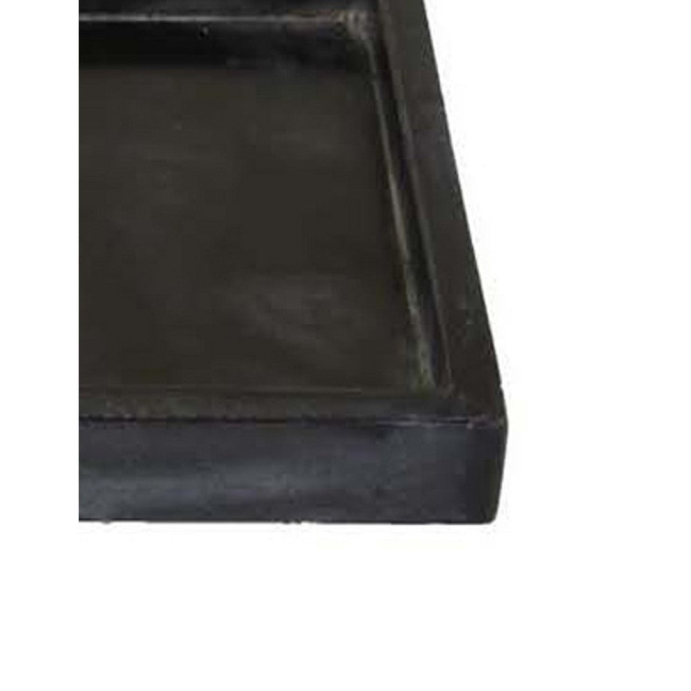Honx Foyer Accessory Tray | Raised Lip Edges | 14’’ Black Marble BM335605