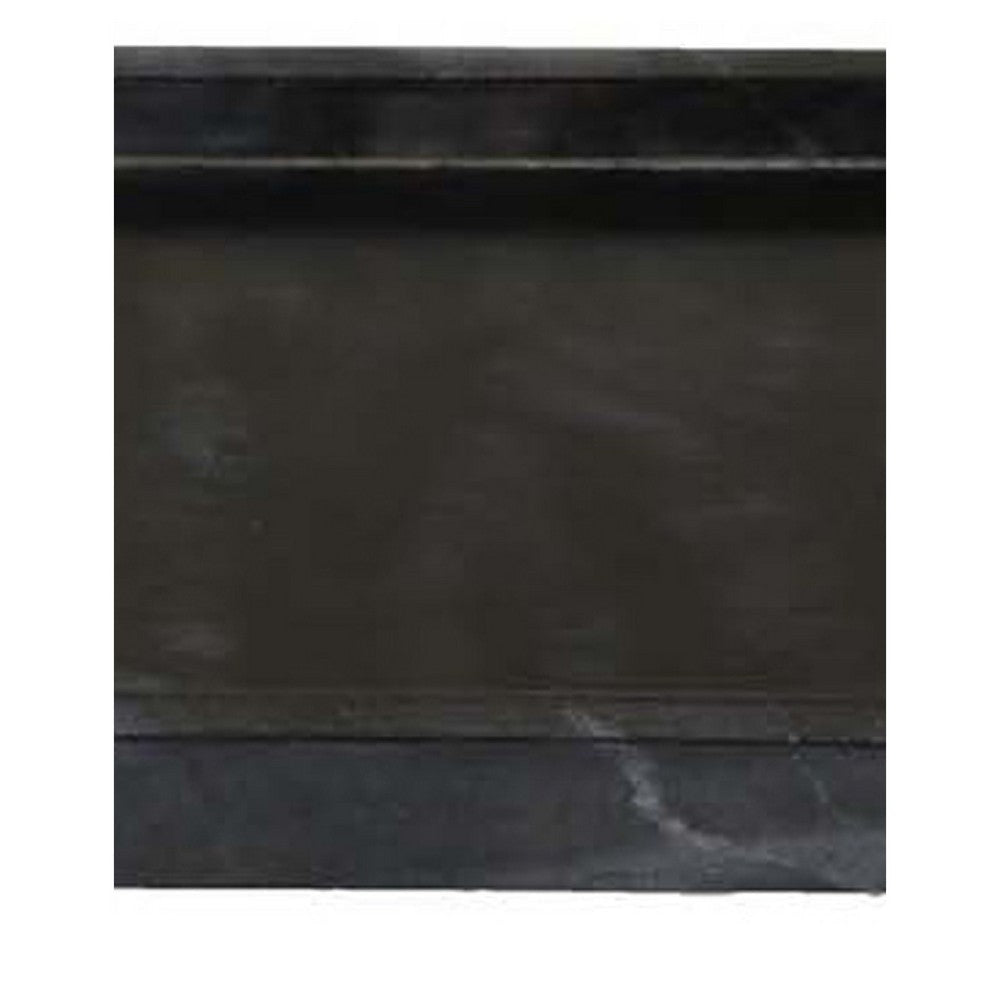 Honx Foyer Accessory Tray | Raised Lip Edges | 14’’ Black Marble BM335605