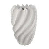 Velz Decorative Flower Vase | 18" Wavy Shape | Matte White Ceramic