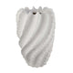 Velz Decorative Flower Vase | 18" Wavy Shape | Matte White Ceramic