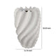 Velz Decorative Flower Vase | 18’’ Wavy Shape | Matte White Ceramic BM335606