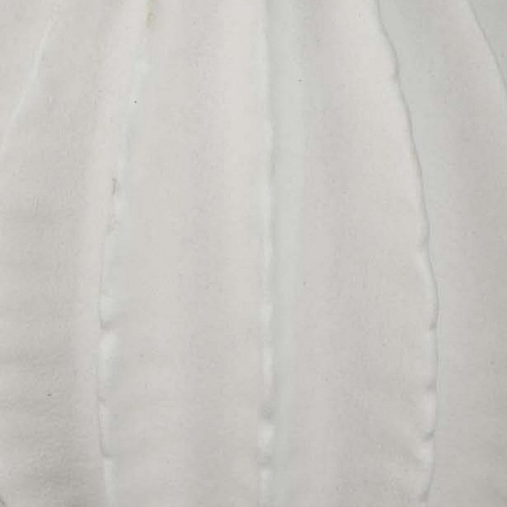 Velz Decorative Flower Vase | 12’’ Round Shape | Matte White Ceramic BM335607