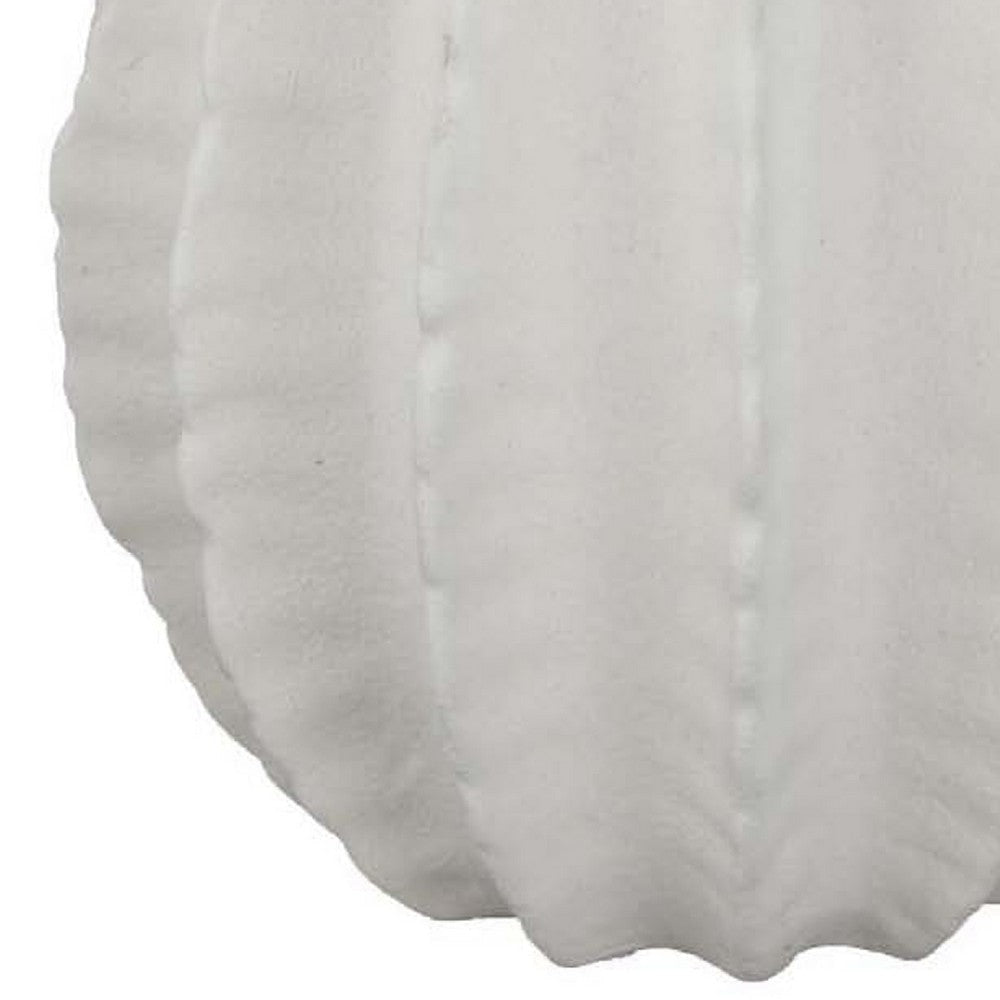 Velz Decorative Flower Vase | 12’’ Round Shape | Matte White Ceramic BM335607