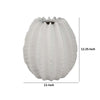 Velz Decorative Flower Vase | 12’’ Round Shape | Matte White Ceramic BM335607