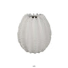 Velz Decorative Flower Vase | 12" Round Shape | Matte White Ceramic