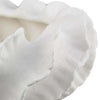 Velz Decorative Planter | 16" Wavy Edge | Matte White Ceramic