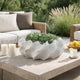 Velz Decorative Planter | 16" Wavy Edge | Matte White Ceramic