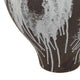 Gezy Decorative Flower Vase | 15’’ Bulb Shape | Brown White Ceramic