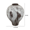 Gezy Decorative Flower Vase | 15’’ Bulb Shape | Brown White Ceramic