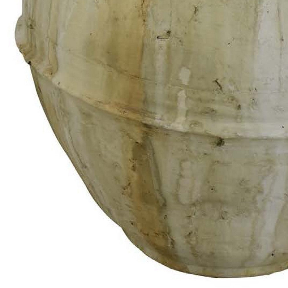 Sye Garden Planter | 23’’ Round Shape Pot | Earthy Beige Terracotta