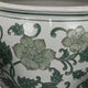 Hely 3 Planter Set | Green White Floral Glazed Ceramic 16 | 12 | 8’’ BM335633