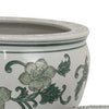 Hely 3 Planter Set | Green White Floral Glazed Ceramic 16 | 12 | 8’’ BM335633