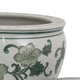 Hely 3 Planter Set | Green White Floral Glazed Ceramic 16 | 12 | 8’’ BM335633