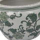 Hely 3 Planter Set | Green White Floral Glazed Ceramic 16 | 12 | 8’’ BM335633