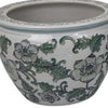 Hely 3 Planter Set | Green Vine Pattern Gray Ceramic 20 | 14 | 10’’ BM335634