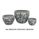 Hely 3 Planter Set | Green Vine Pattern Gray Ceramic 20 | 14 | 10’’ BM335634