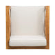 Juna Outdoor Club Chair | Beige Water-Resistant | Teak Brown Wood