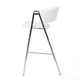 Zoy Barstool Chair Set of 2 | Ivory Faux Leather | Chrome Metal Frame BM335647