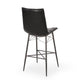 Nimma Barstool Chair Set of 2 | Tufted Black Faux Leather | Brown