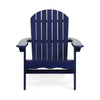 Libo Outdoor Adirondack Chair | Blue Acacia Wood Frame | Slat Panels
