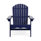 Libo Outdoor Adirondack Chair | Blue Acacia Wood Frame | Slat Panels