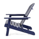 Libo Outdoor Adirondack Chair | Blue Acacia Wood Frame | Slat Panels