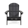 Libo Outdoor Adirondack Chair | Gray Acacia Wood Frame | Slat Panels