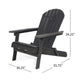 Libo Outdoor Adirondack Chair | Gray Acacia Wood Frame | Slat Panels