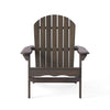 Libo Outdoor Adirondack Chair | Taupe Gray Acacia Wood | Slat Panels