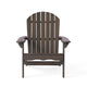 Libo Outdoor Adirondack Chair | Taupe Gray Acacia Wood | Slat Panels