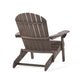 Libo Outdoor Adirondack Chair | Taupe Gray Acacia Wood | Slat Panels