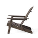 Libo Outdoor Adirondack Chair | Taupe Gray Acacia Wood | Slat Panels